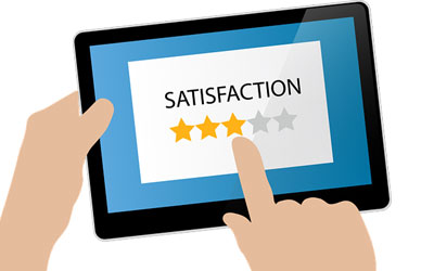 Five-star customer review icon