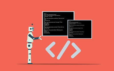 Code on a screen with error messages